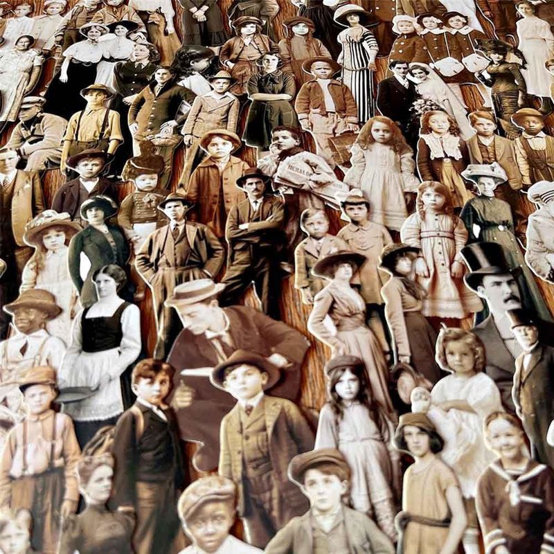 Muñecas de papel Vilikya 83 piezas estilo vintage Dark Academia