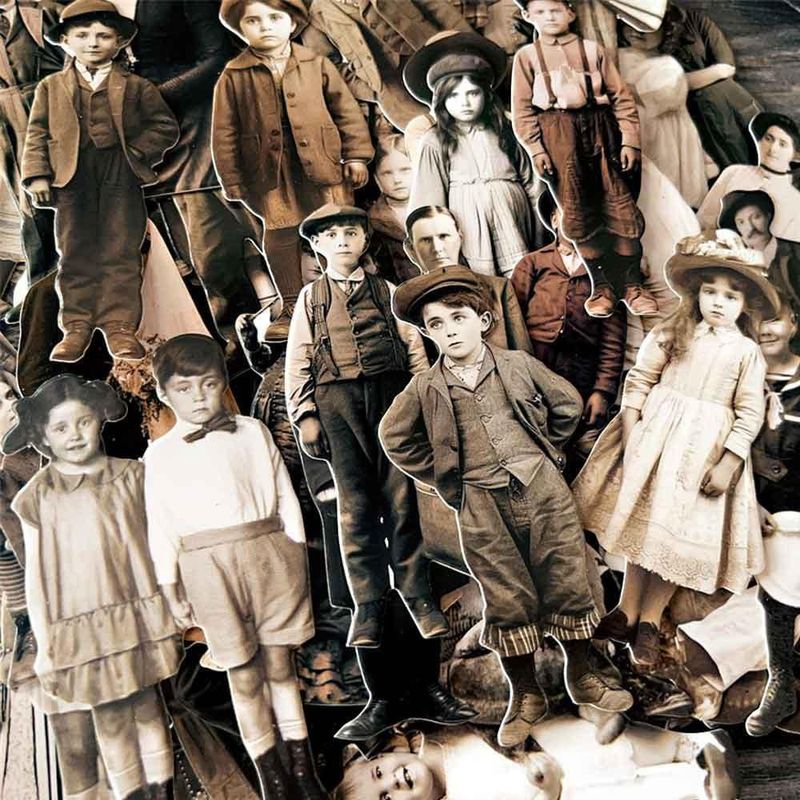 Muñecas de papel Vilikya 83 piezas estilo vintage Dark Academia