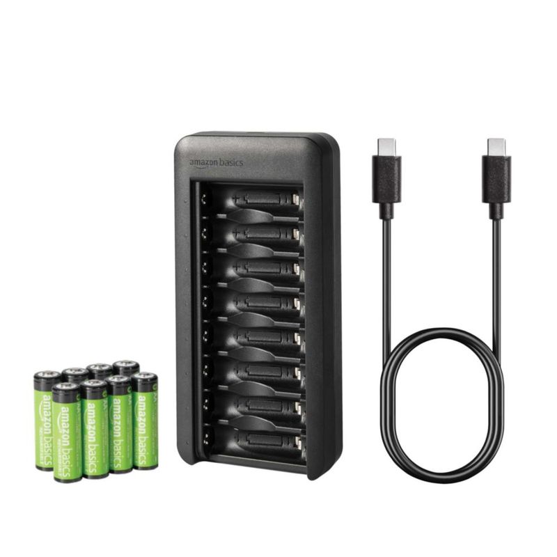 Baterías recargables Amazon Basics AA NiMH 2000 mAh x8