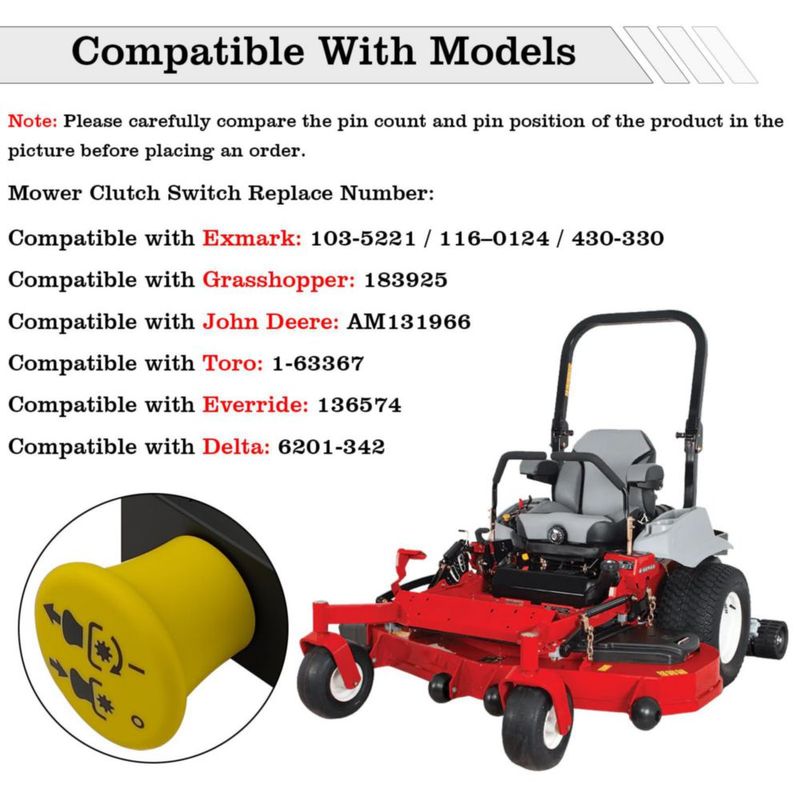 Interruptor de embrague PTO para cortacésped FBLOWMOD 8 terminales 103-5221