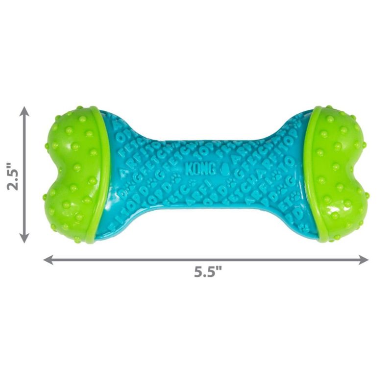 Juguete dental para masticar para perros KONG CoreStrength Bone para perros pequeños y medianos