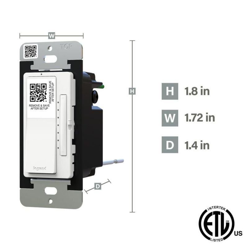 Interruptor Dimmer Legrand Radiant Wi‑Fi Matter (1 unidad)