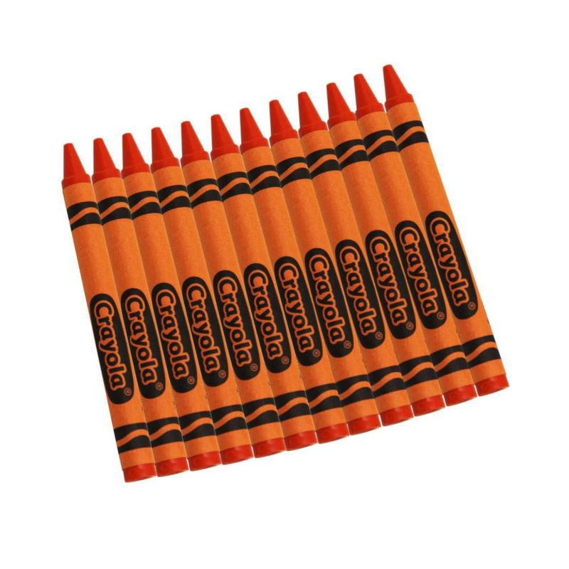 Recarga de 12 Crayones Crayola Naranja de Color Único