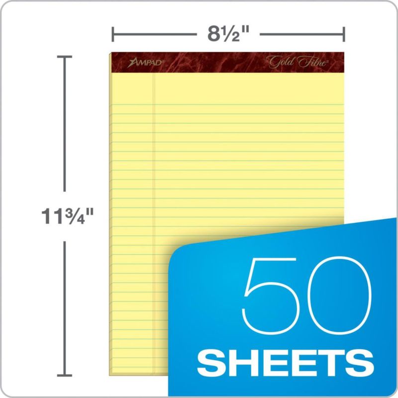 Bloc de notas Ampad Legal 21x29 cm 50 hojas 4 unidades Canario