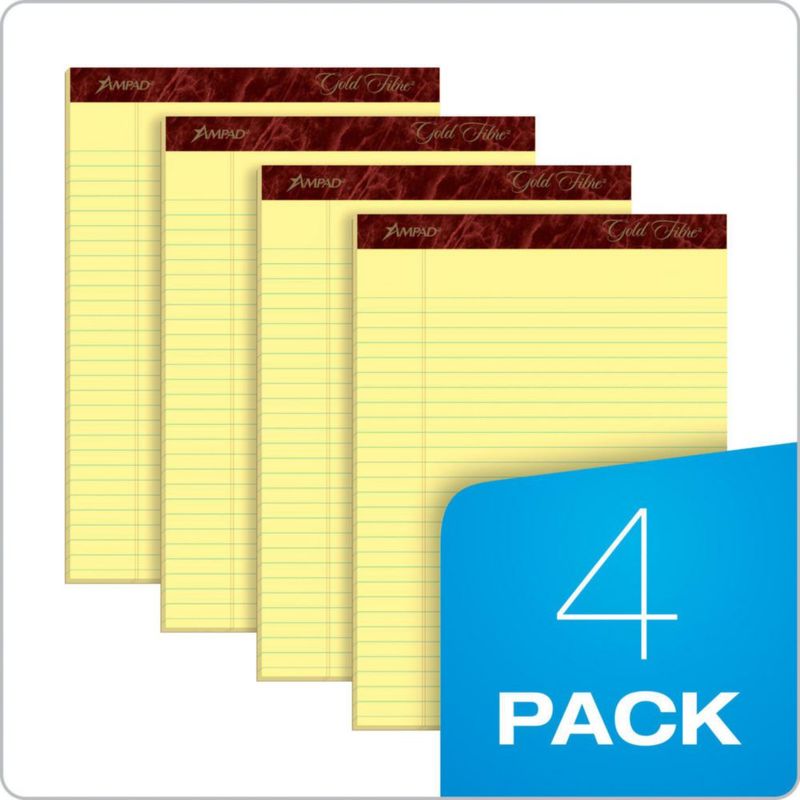 Bloc de notas Ampad Legal 21x29 cm 50 hojas 4 unidades Canario