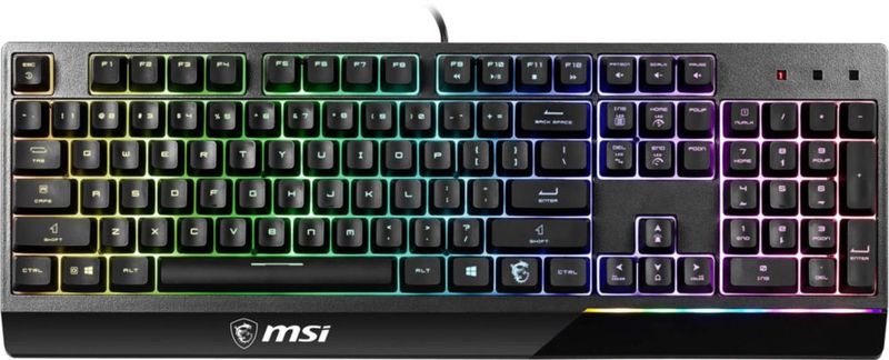 Teclado Gaming MSI Vigor GK30 RGB hidrófugo negro