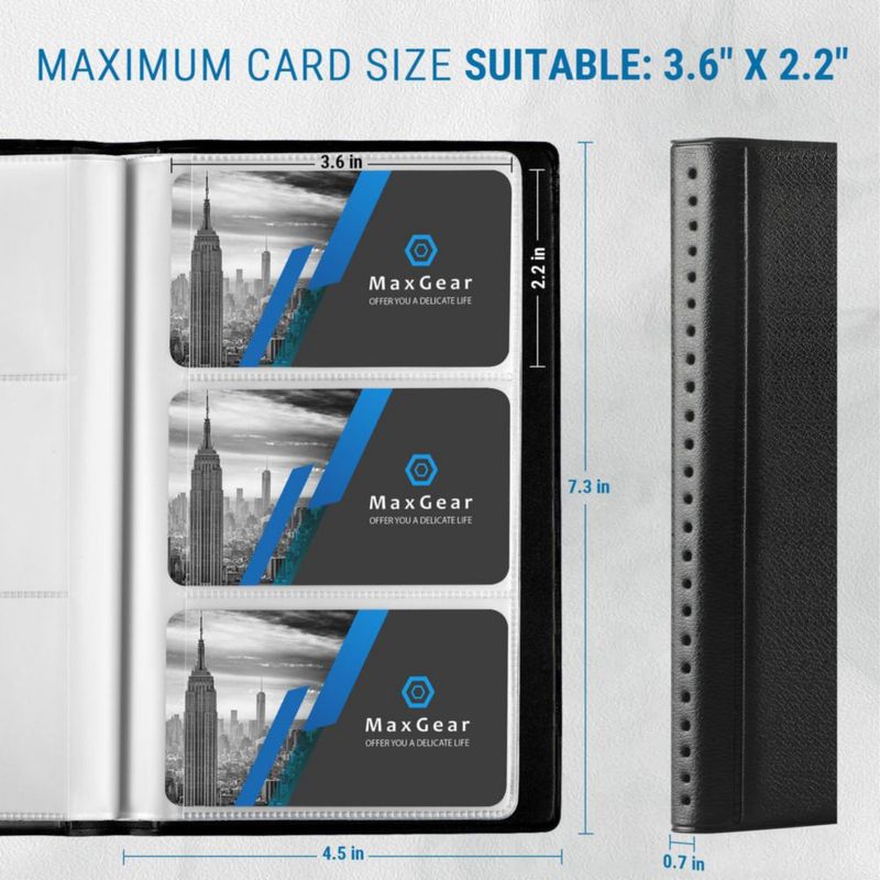 Organizador de Tarjetas de Presentación MaxGear 240 Negro