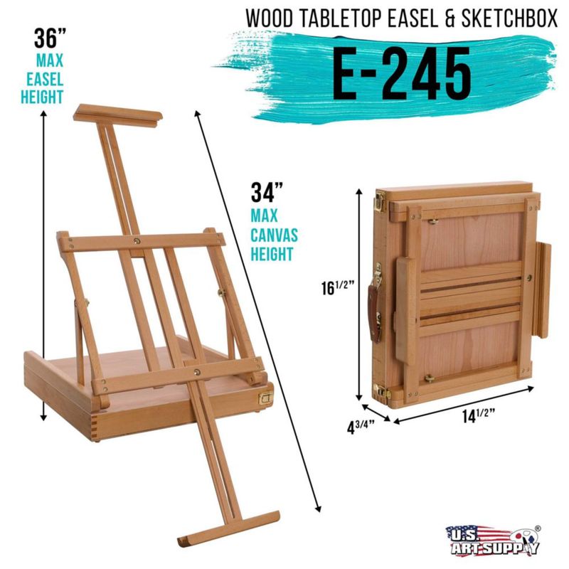 Caballete de Madera Ajustable de Escritorio U.S. Art Supply 91 cm