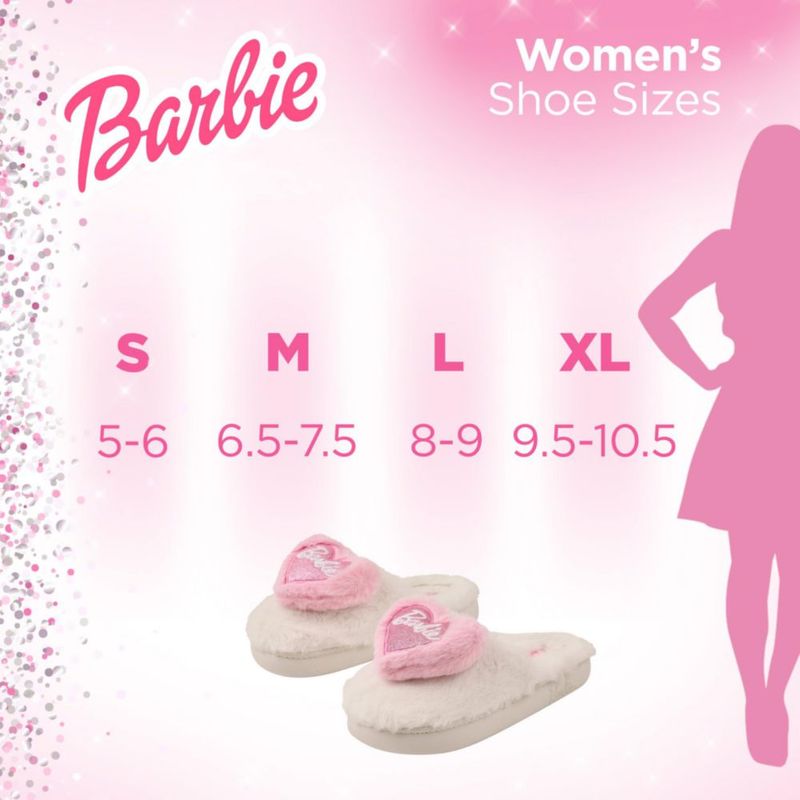 Pantuflas Barbie de felpa suave y esponjosa para mujer