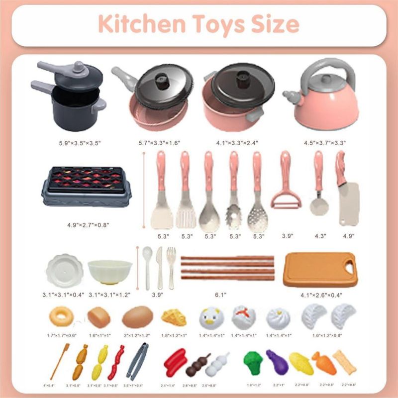 Juego de Cocina Winbar 61 piezas rosa