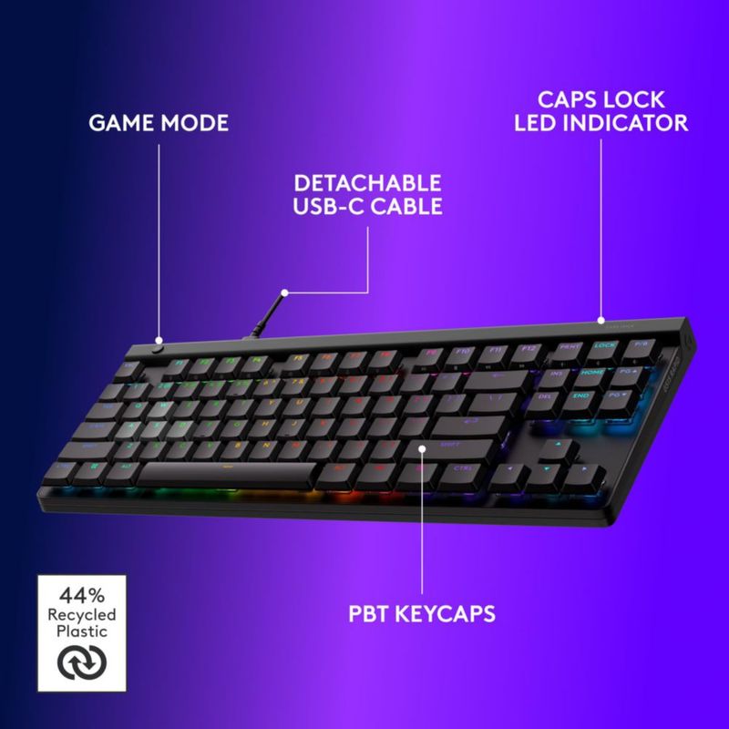Teclado para Gaming Logitech G G515 Rapid TKL con Cable RGB