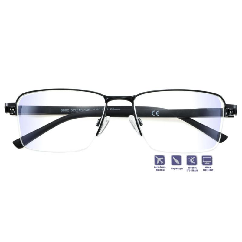 Lentes Correctivos JCUANGR de Media Montura con Filtro de Luz Azul