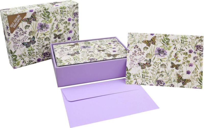 Tarjetas de notas PETER PAUPER PRESS 13x9 cm Mariposas amatista