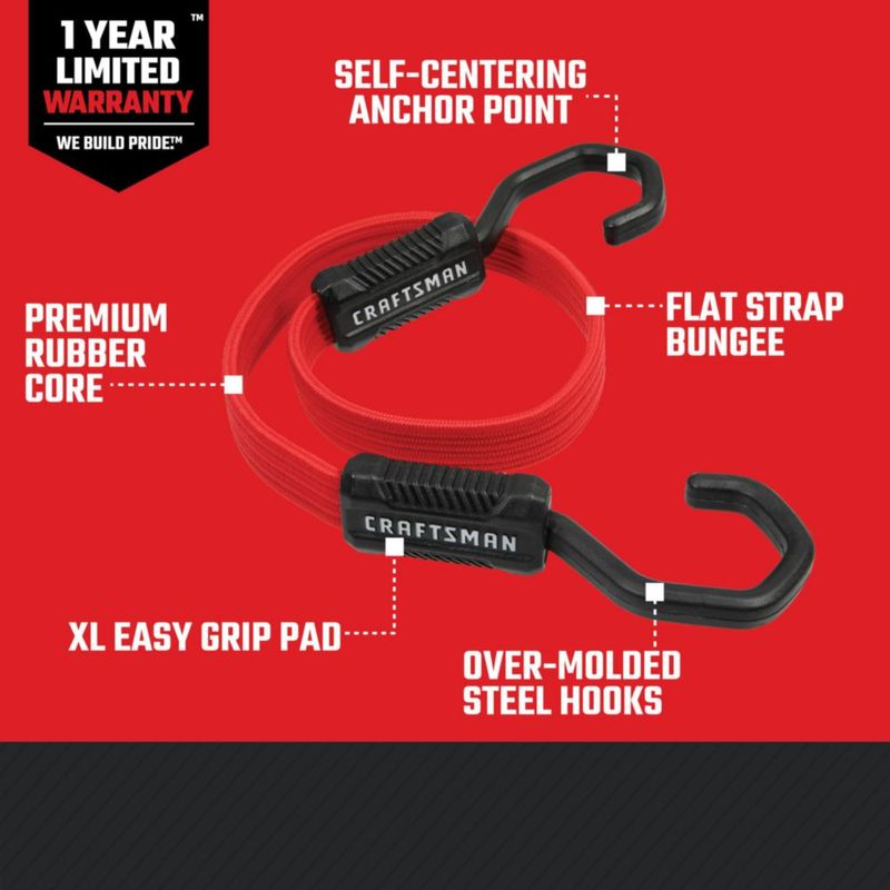 Correas de cuerda elástica CRAFTSMAN CMXAZBS300024 61 cm Pack de 32
