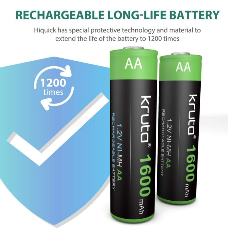 Batería solar AA recargable 1600mAh 1.2V Ni-MH para exteriores