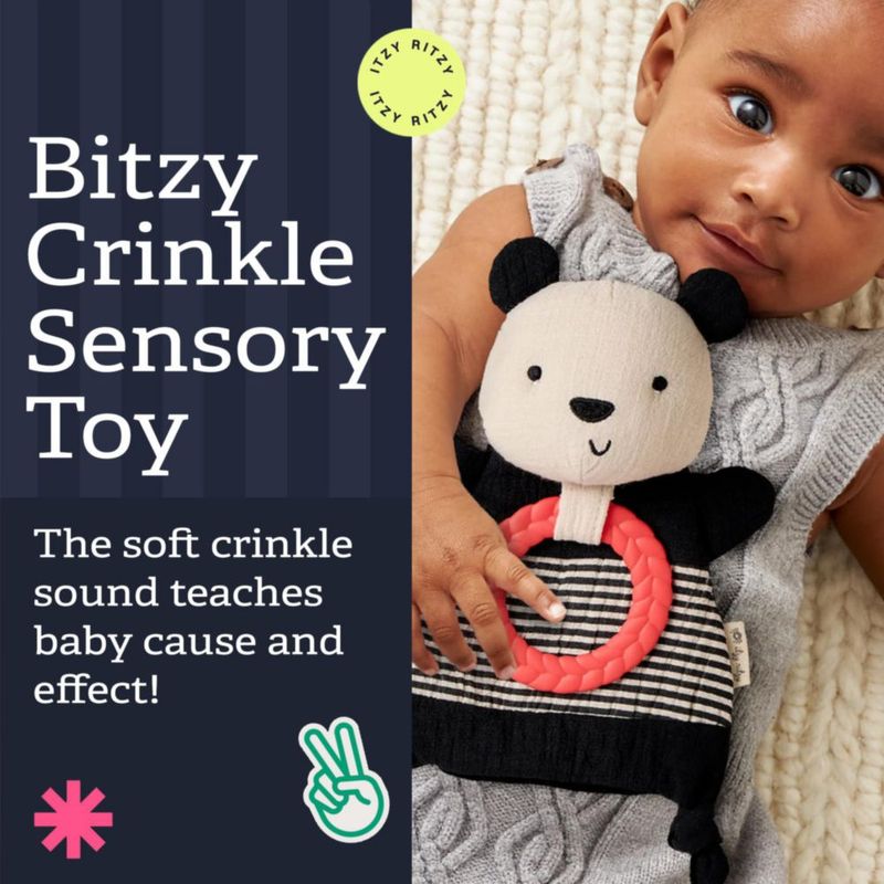 Mordedor Itzy Ritzy Panda 0+ Meses - Juguete con Sonido Crujiente