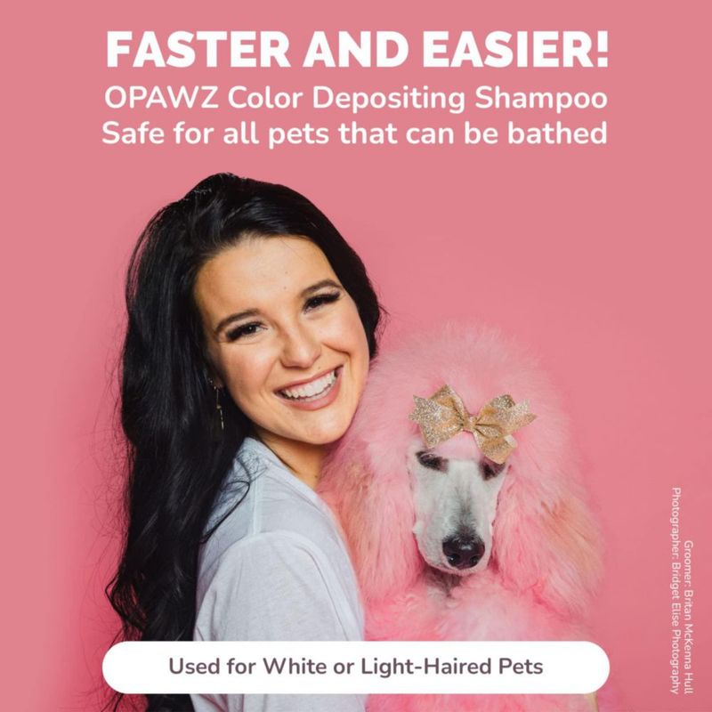 Champú Depositor de Color OPAWZ para Perros y Gatos Tinte Semi-Permanente para Pelo de Mascotas Tinte Seguro para Todas las Mascotas que se Pueden