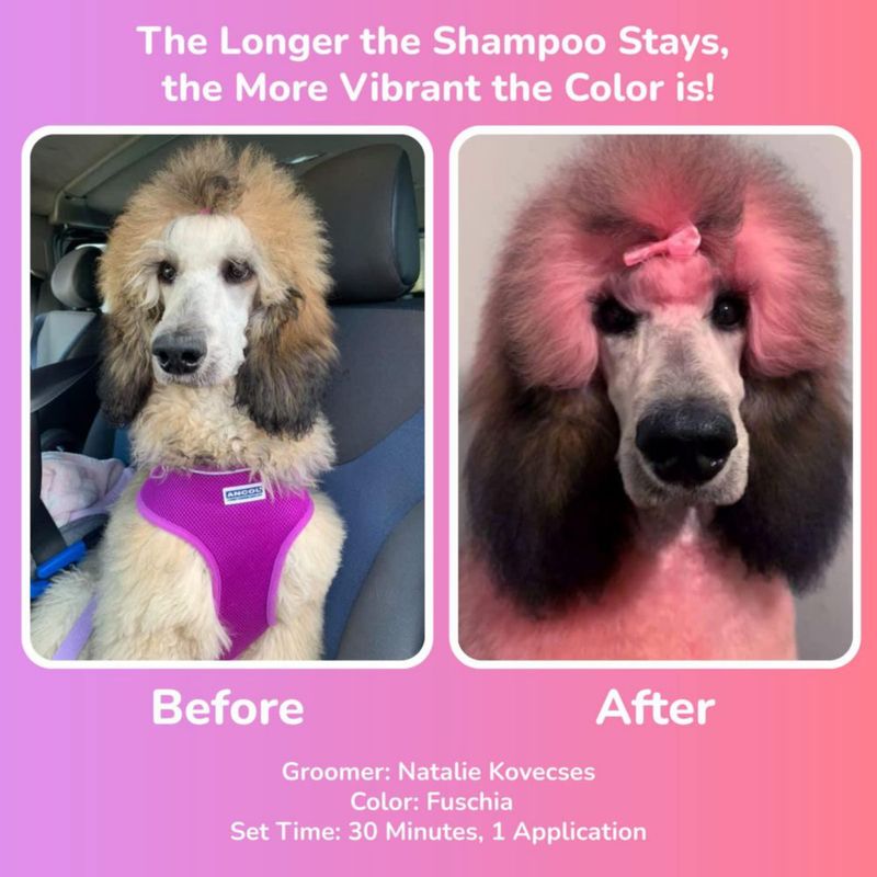 Champú Depositor de Color OPAWZ para Perros y Gatos Tinte Semi-Permanente para Pelo de Mascotas Tinte Seguro para Todas las Mascotas que se Pueden