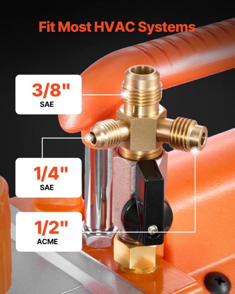 Kit de bomba de vacío HVAC VEVOR 7 CFM 3/4 HP de dos etapas