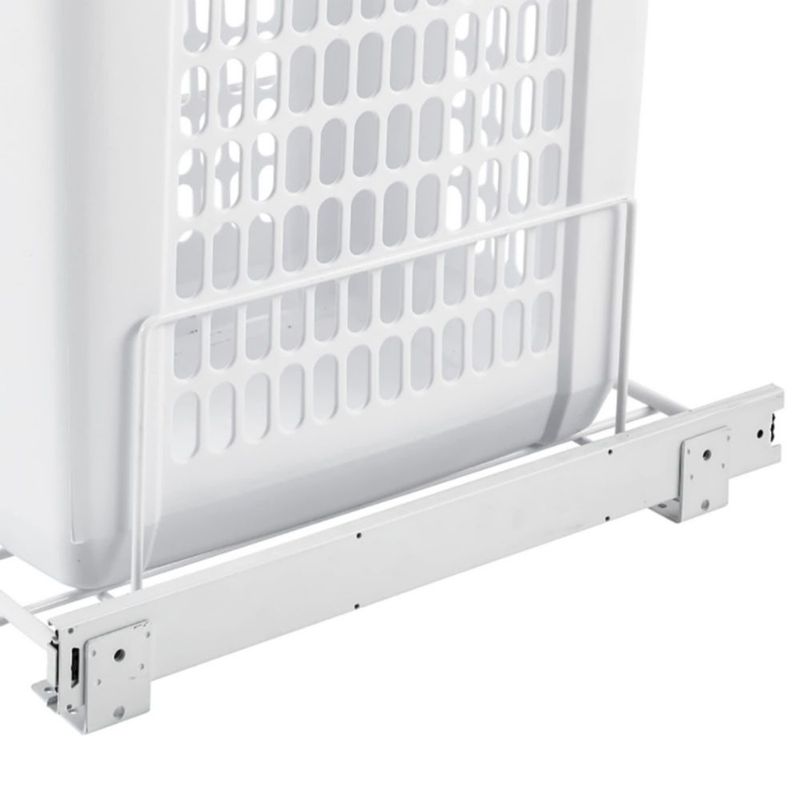 Cesto de lavandería extraíble Rev-A-Shelf 36 x 50 cm blanco acero