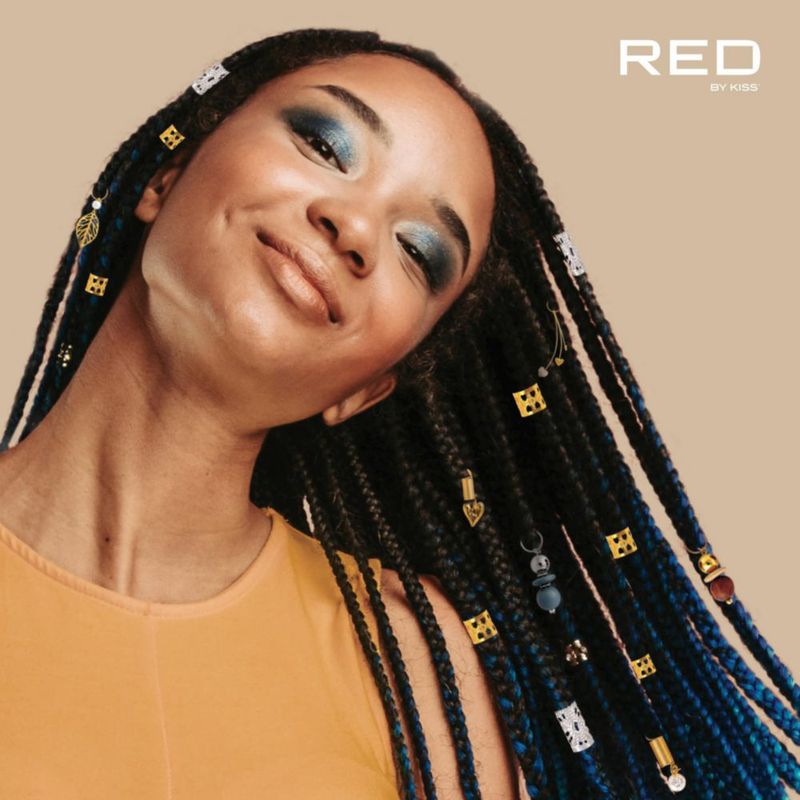 Encantos rojos RED by Kiss para trenzas – Juego de 3 (80)