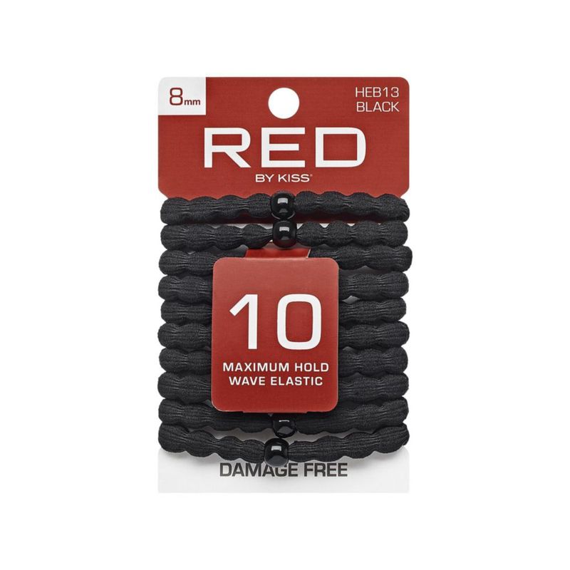 Gomas para el pelo Red by Kiss 8 mm 10 unidades negro