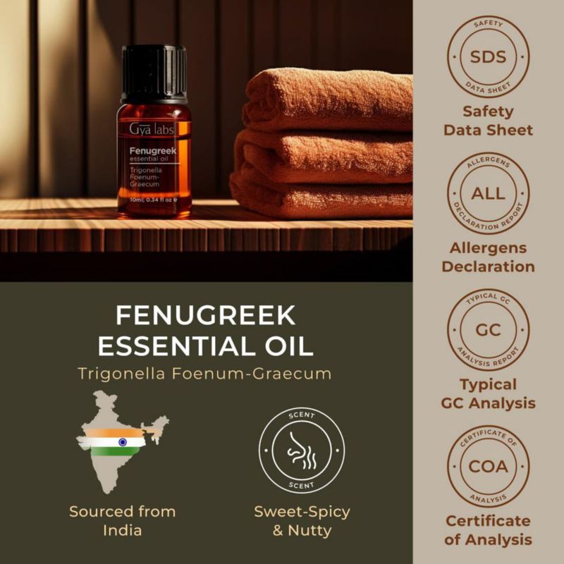 Aceite esencial de fenogreco Gya Labs 10 ml - Aromaterapia