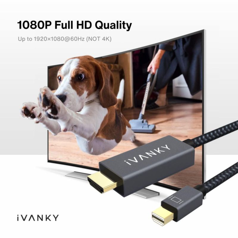 Cable Mini DisplayPort a HDMI iVanky de 2 m 1080P para MacBook