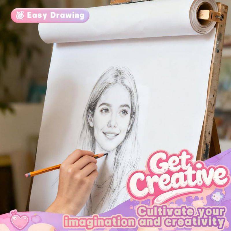 Rollo de papel kraft blanco PH PERKHOMY 38 cm x 114 m