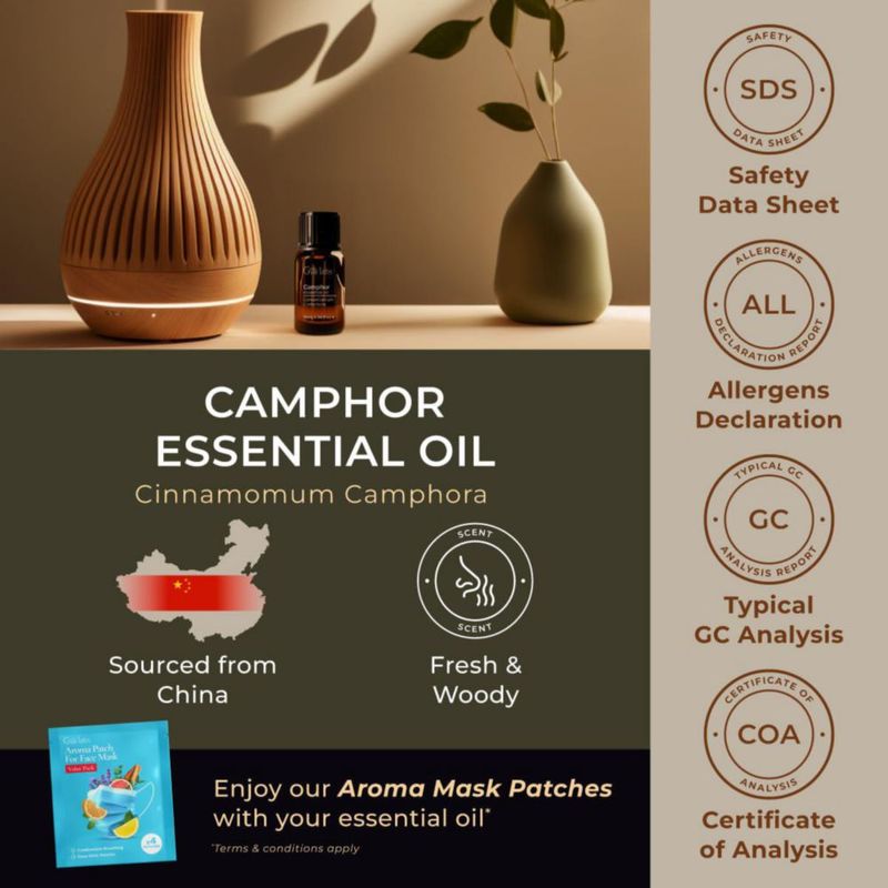 Aceite esencial de alcanfor Gya Labs 10 ml - Aromaterapia
