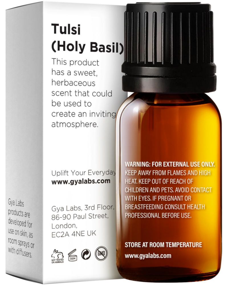 Aceite esencial Gya Labs Tulsi Albahaca Sagrada 10 ml