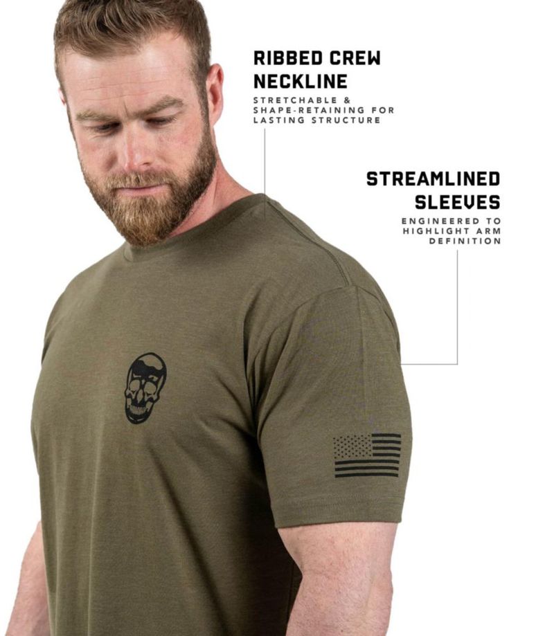 Camiseta Gymreapers Valor de secado rápido verde militar