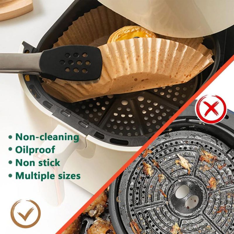Revestimientos desechables para freidora de aire LHSHAD de 6 pulgadas para 2-3 qt