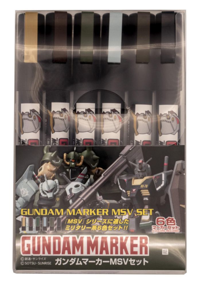 Set de marcadores GSI Creos GMS127 Gundam MSV de 6 colores