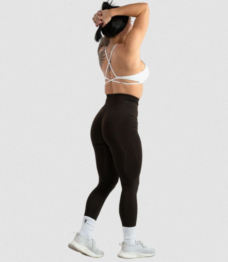 Leggings sin costuras Infinity de cintura alta Gymreapers color espresso