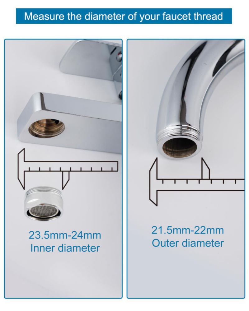 Kit de adaptador para grifo Hibbent de 3/4" giratorio cromado latón