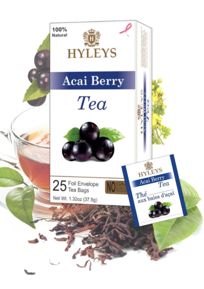 Té HYLEYS Acai Berry Senna Laxante Natural 25 bolsas