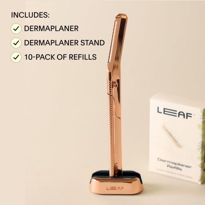 Kit Dermaplaner Leaf Shave Navaja Metálica Cromada