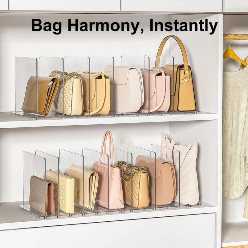 Organizador de Bolsos y Carteras SortNStore – 2 Divisores Transparentes de Acrílico