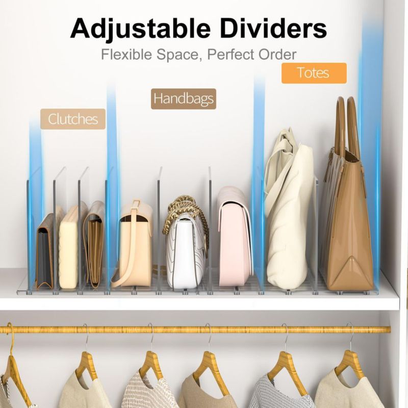 Organizador de Bolsos y Carteras SortNStore – 2 Divisores Transparentes de Acrílico