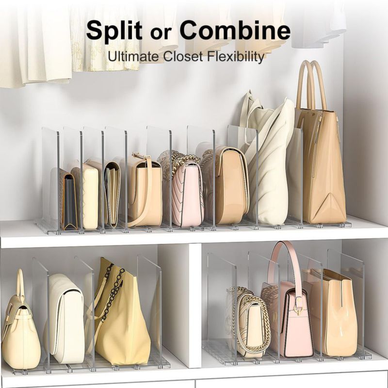 Organizador de Bolsos y Carteras SortNStore – 2 Divisores Transparentes de Acrílico