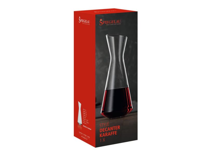 Decantador de Vino de Cristal Estilo Spiegelau 1L Elegante Garrafa