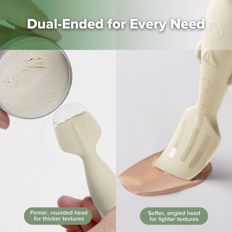 Espátula de silicona beige haakaa para pañales con estuche