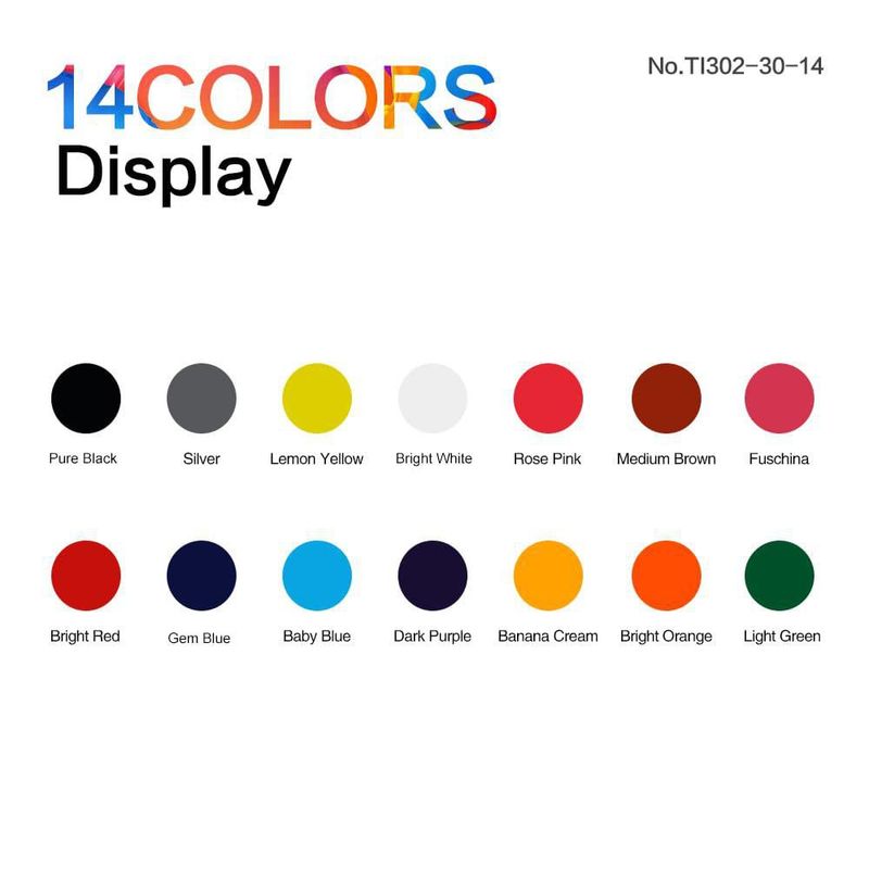Tinta para Tatuaje Solong Tattoo 30 ml - Set de 14 Colores