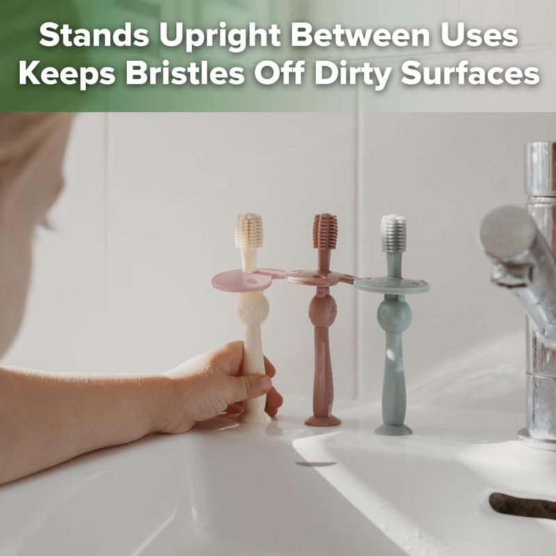 Cepillo de dientes haakaa 360° Beige + Azul acero