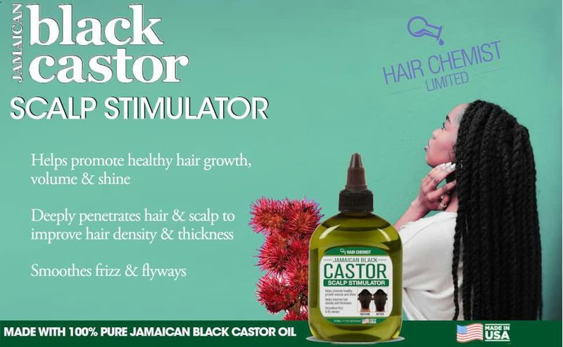 Hair Chemist Estimulador para el Cuero Cabelludo con Aceite de Ricino Negro Jamaicano