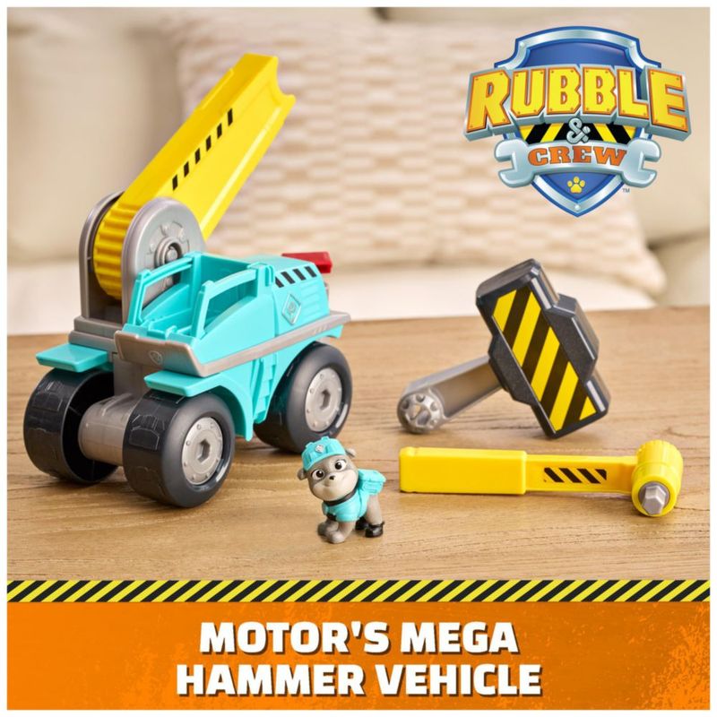 Camión de juguete Rubble & Crew Motor Mega Martillo 25 cm