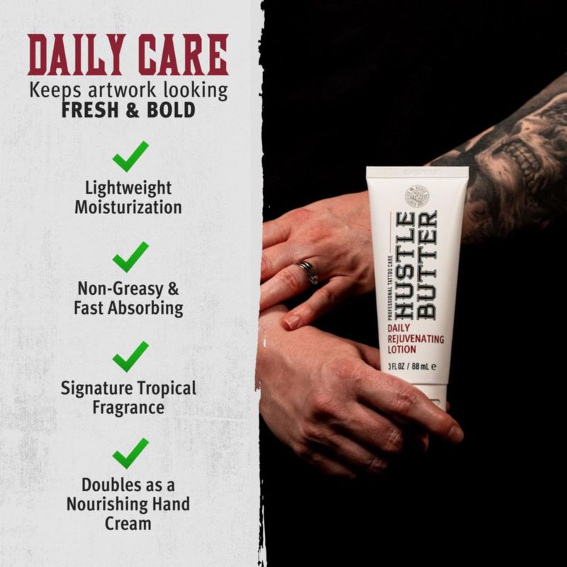 Loción para Cuidado de Tatuajes Hustle Butter Deluxe 88 ml Tamaño Viaje