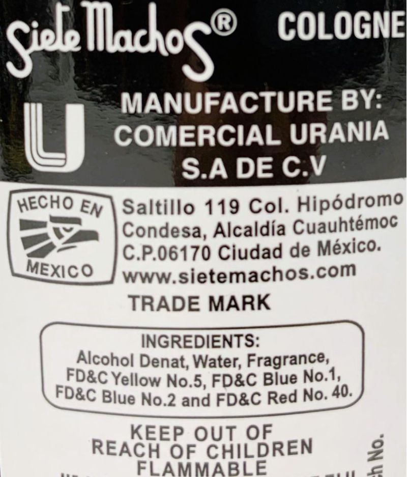 Colonia Siete Machos URANIA Original 220ml para hombre