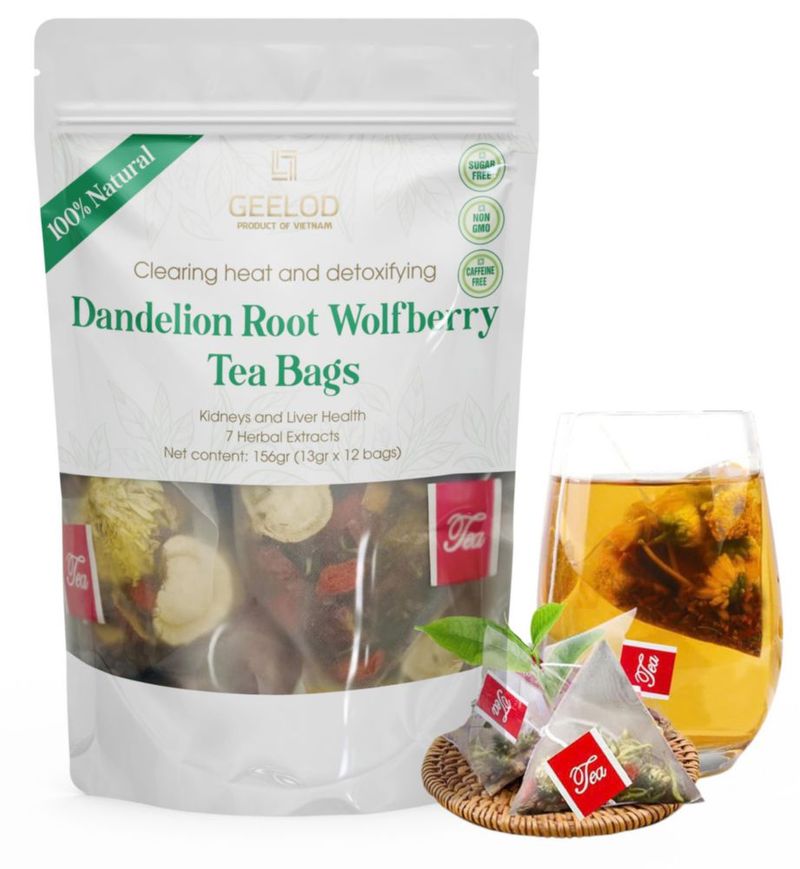 Té GEELOD Diente de león y Goji 13 g x 12 bolsas